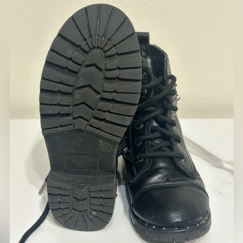 Wonder Nation Black Ankle Boots Toddler Girls Size 12‎